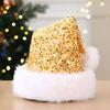 Christmas Sequin Long Hair Hat Double Layer Festive Party Headwear 32x45cm