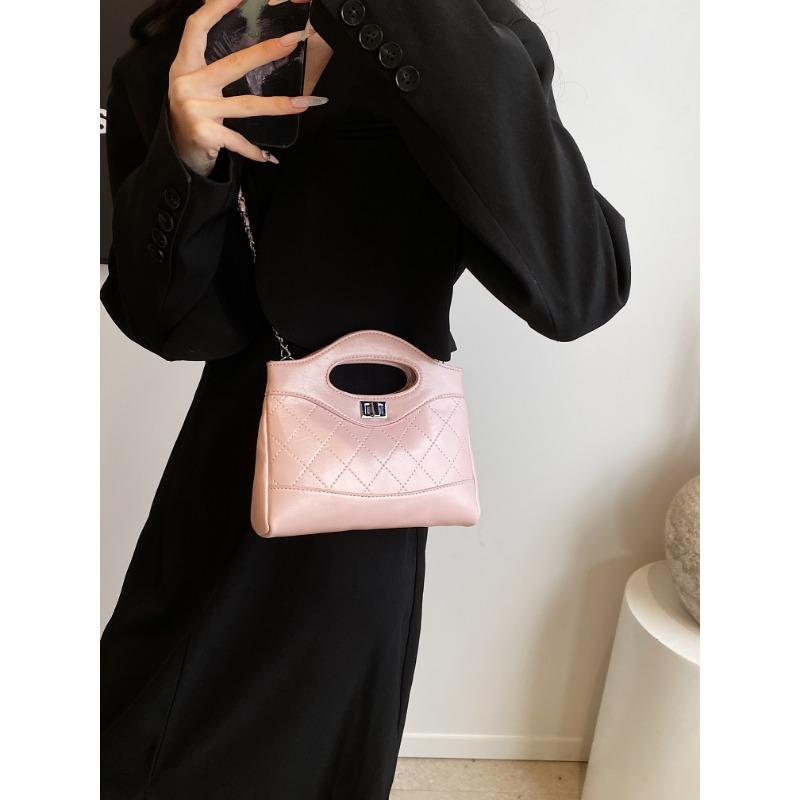 Сумки через плечо из искусственной кожи с цепочкой для женщин, универсальные гламурные сумки через плечо, прочные сумки, модная сумка