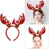 Festive Kids Headband with Reindeer Antlers Cute and Unique Deer Horn Design Headdress Christmas Hair Hand Red