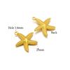 5pcs Gold Starfish Shell Charms for DIY Jewelry Accessories Stainless Steel Necklace Pendant Bracelets Findings Earrings Making
