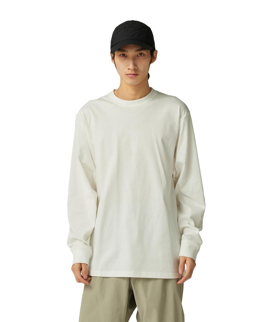 Snow Peak Typography L/S T-Shirt TS-25AU007, Short Sleeve, Men's and Women's, Off White, XL