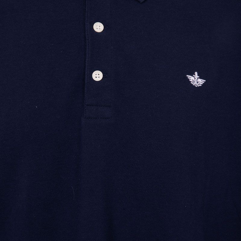 Plus Size Cotton Polo Shirt with Embroidered Logo Piping Men DOCKERS