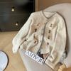 Crew Neck Knitted Cardigan Women's Autumn New Loose Soft Waxy Sweater Jacket