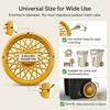 Trash Can Rim Cover, Modern Decorative Wheel Rim Cover, Spider-Spoke Style Wheel Rim Accessory for Standard Residential Garbage Bin
