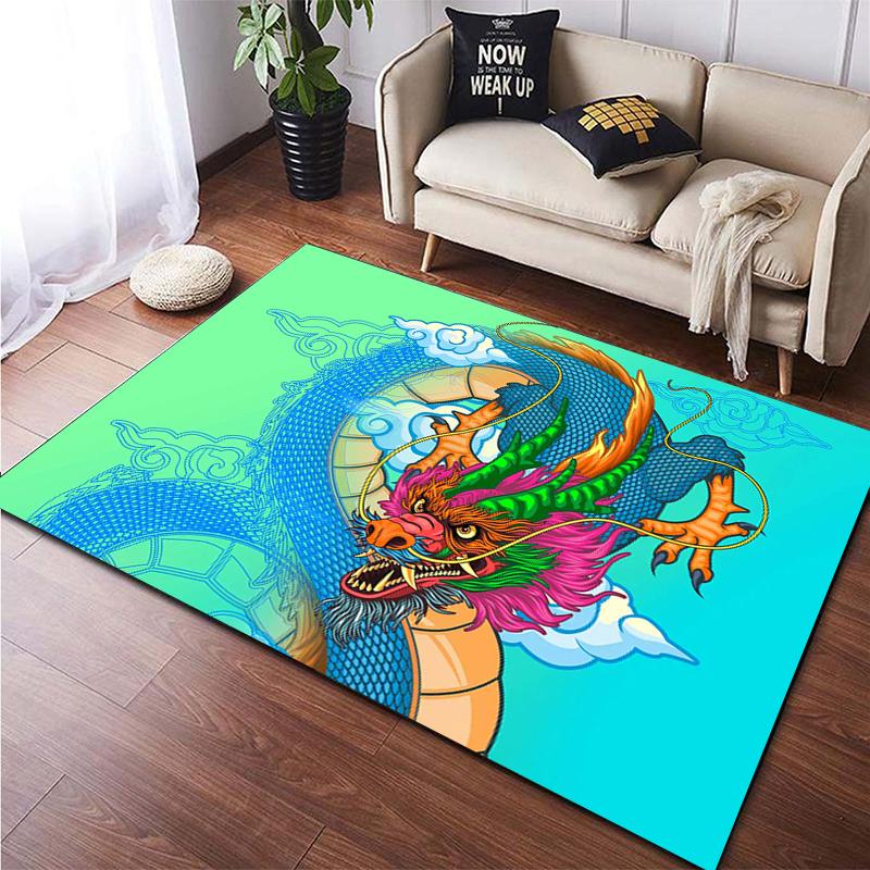 Ковер с принтом китайского дракона и животных для гостиной, большой ковер, мягкий коврик, коврики для стульев для киберспорта, Alfombra, подарки, Прямая поставка