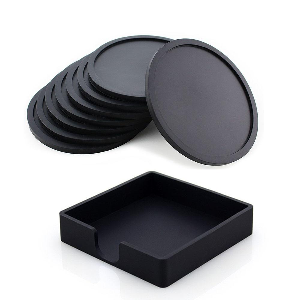 8 шт. Силиконовая круглая подставка под чашку кухонная силиконовая теплоизоляционная подкладка нескользящая салфетка для стола украшение стола коврик для чашки