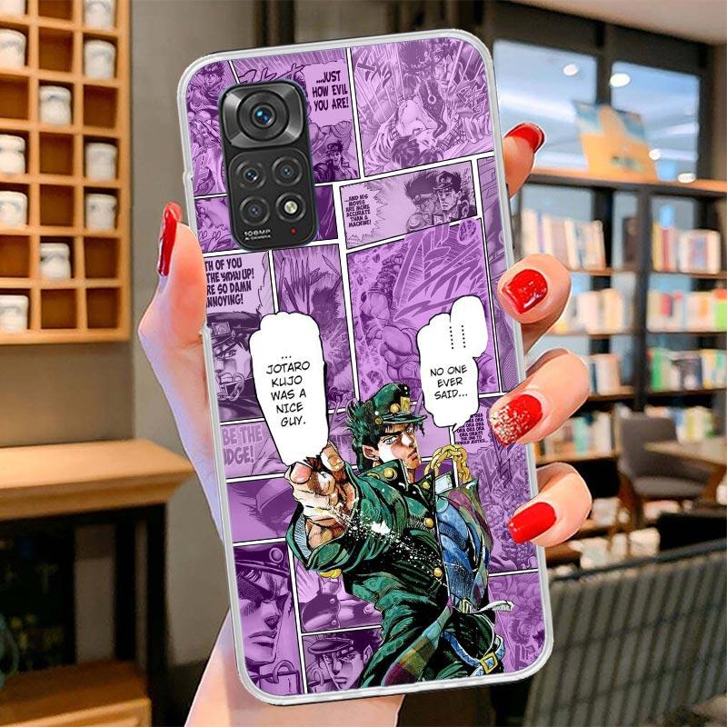 Чехол для телефона с аниме-обложкой JoJo's Bizarre Adventure для Xiaomi Redmi Note 15 14 13 12 11 10 Pro Plus 14S 12S 11S 11T 11E 10S Мягкий чехол