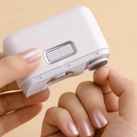 Электрическая машинка для стрижки ногтей, 2-скоростная стрижка и шлифовка ногтей, автоматическая машинка для стрижки ногтей 2-в-1, регулируемый триммер для ногтей