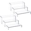 XMSSAA Clear Acrylic Display Stand, L-Shaped, for Figure Display, Collection Case, Display Stand, Acrylic Stand, Set of 6 (Set D)