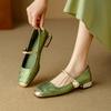 Shoes Fashion Square Toe Women's Pumps Autumn Shallow Outdoor Casual Chunky Heels Office Ladies Shoes