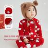 Labi Baby Red New Year Long-Sleeve Romper