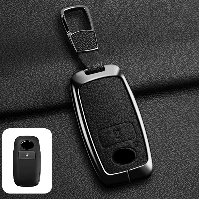 Zinc Alloy Leather for Toyota Yaris Ativ Raize Veloz Avanza Rush Perodua Daihatsu Malaysia Remote Key Case Cover Accessories