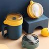 Portable Breakfast Cup 500ML Oatmeal Cup Cereal Nut Yogurt Mug Snack Cup Soup Mug Microwave with Lid Spoon for Kitchen Tools