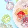 Acrylic for Jewelry Making 40pcs AB Colorful Cabbage Leaf Petal Beads Fashion Handmade Material with Holes