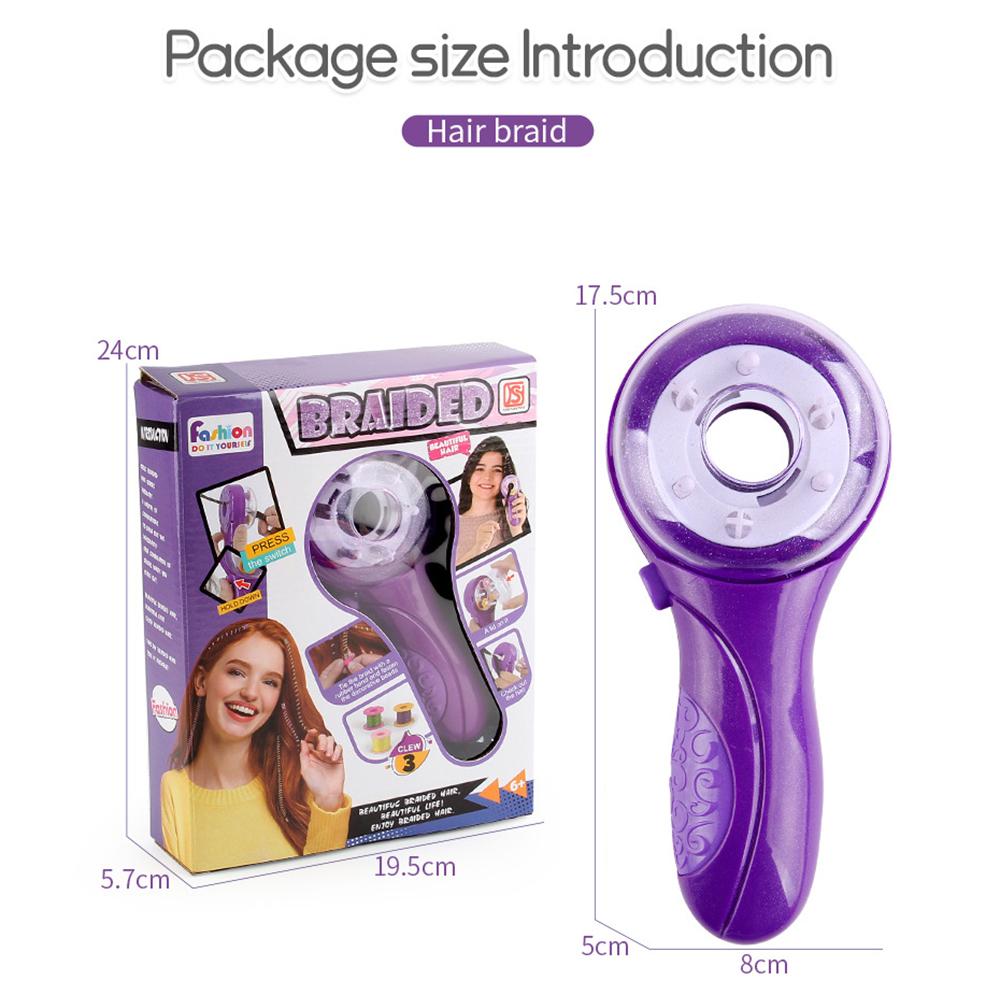 Машинка для плетения косичек Автоматическая машинка для плетения волос Забавный подарок с крючком для волос Резинкой Твистером Набор инструментов для причесок для девочек-подростков