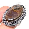 Natural Mud Crack Fossil Gemstone 925 Sterling Silver Gift Ring Size 9 b5Y28