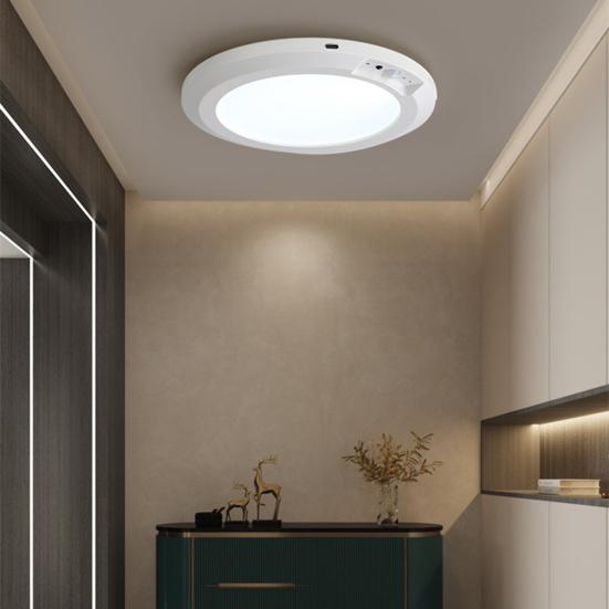 Потолочный светильник с датчиком движения и пультом дистанционного управления, 3 цветовых температуры, регулировка яркости, простота использования