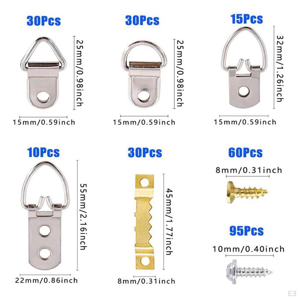 Комплект из 270 крючков для подвешивания фотографий, 7 моделей вешалок для картин с винтами для офиса и семьи