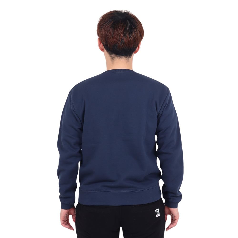 Толстовка с логотипом Crew Top [Chums] мужская темно-синяя×белая