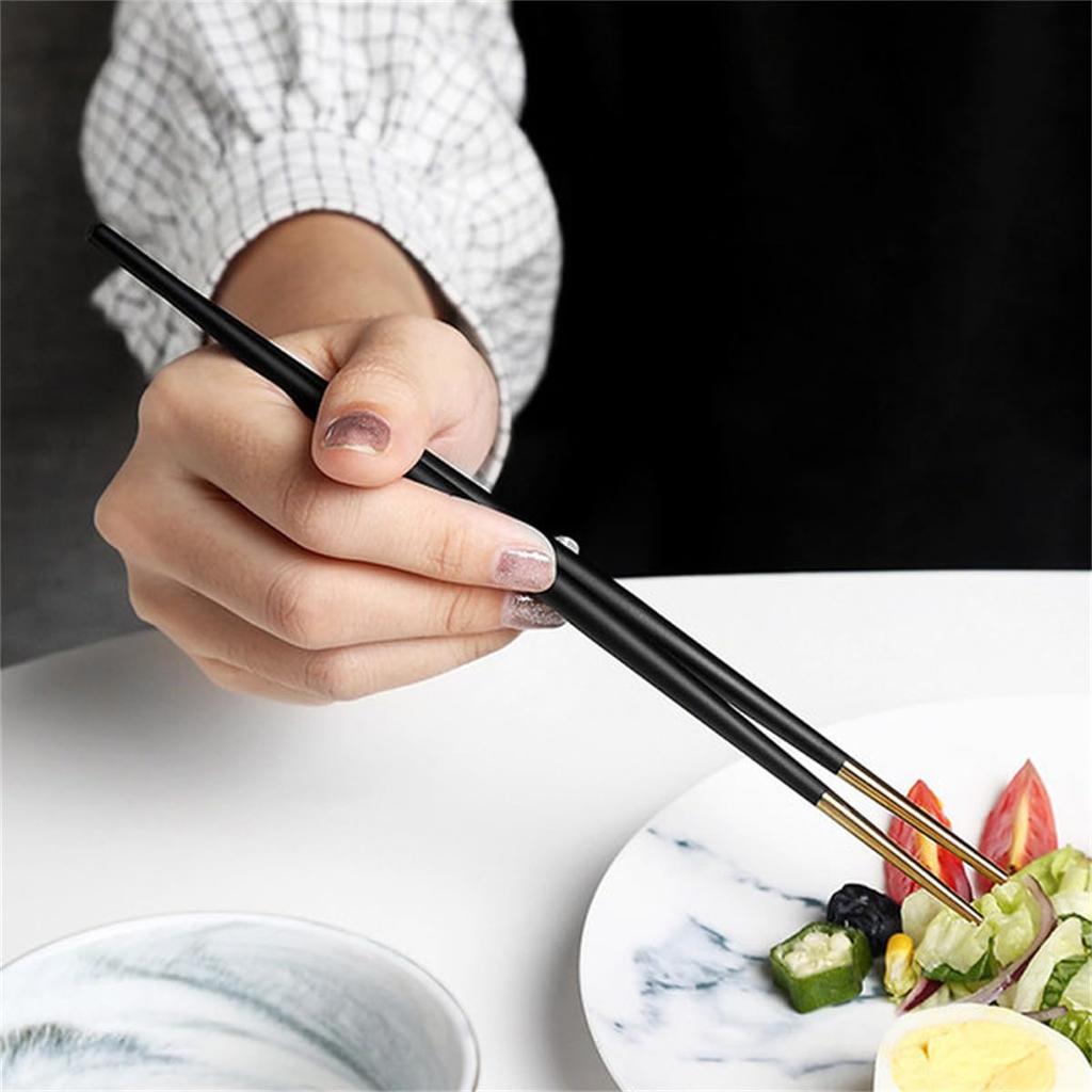 Andoo Cutlery Cutlery Set of 4 Round Round Chopsticks Chopsticks Set Dinner Cutlery Set 20 Colors To Choose from Spoon Knife Fork Steak Knife Table