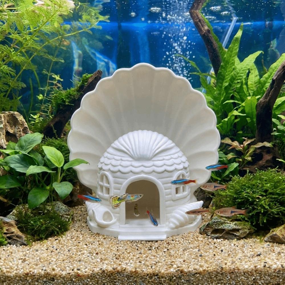 Plastic Aquarium Cave Ornament 3D Printed Fish Tank Hideaway Betta Shelter Living Room