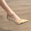 Свадебные туфли атласные остроносые на высоком каблуке женские новые туфли для подружек невесты туфли-стилет для светских львиц