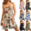Модное женское повседневное платье-труба без рукавов с цветочным принтом