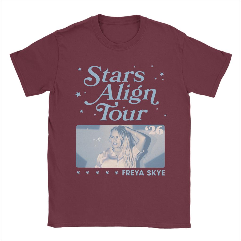 Freya Skye Stars Align Tour T Shirts Men 100 Cotton Vintage TShirt Crew Neck Tees Short Sleeve Clothes Plus Size
