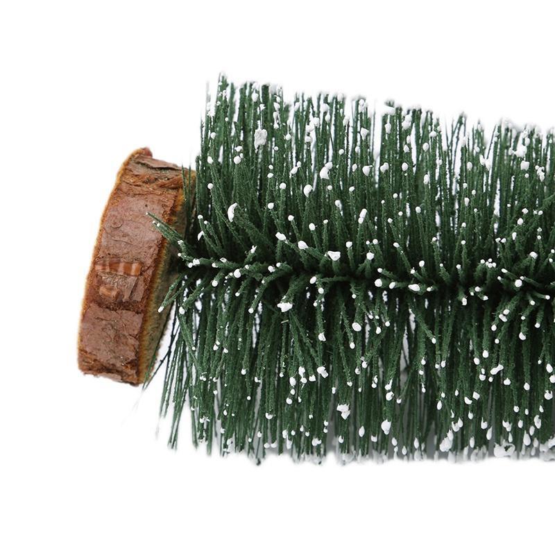 Small Christmas Tree Office Window Desktop Fake Pine Trees DIY Photo Prop Window Xmas Pine Ornaments New Year Decor Gifts JoomZL