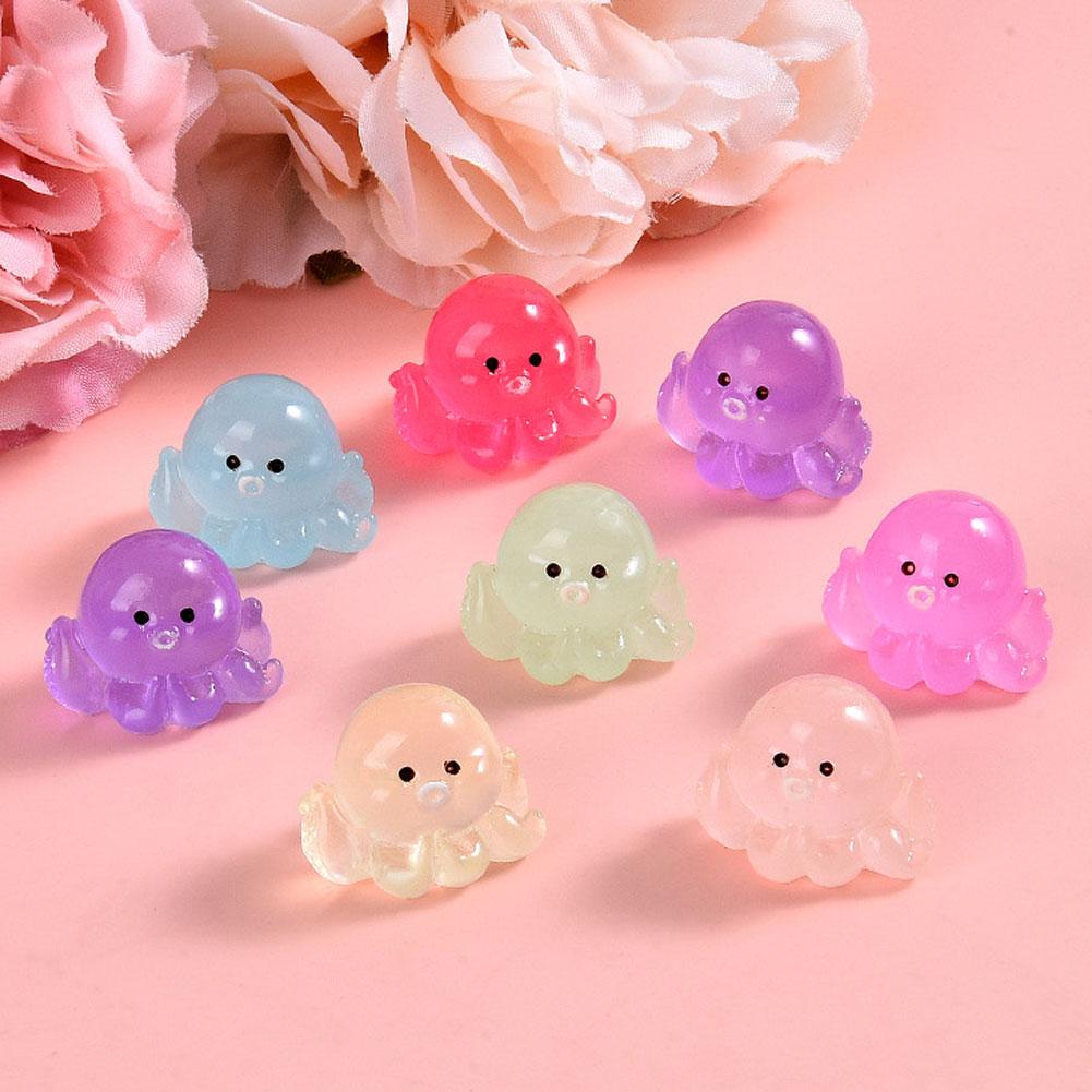 1 шт. Миниатюрный осьминог, светящийся орнамент, миниатюрные фигурки, декор, фея, микро-осьминог, сад, домашний T9J8