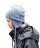 Вязаная ушная вата Knit Ear Cold Free Gray [Nakota] Кепка, Шапка, Мужская, Женская, Наушники, Защитные, Теплые, Стильные, Осень, Зима, Подарок,