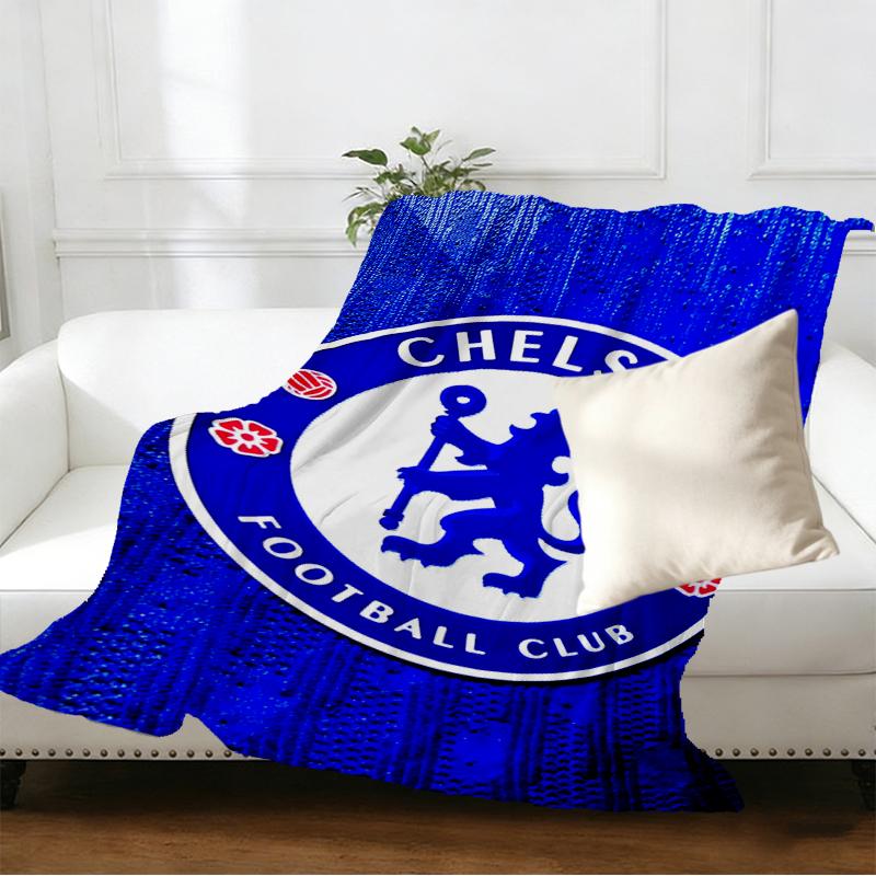 Плед Chelsea F.C. - Мягкий и Удобный, для Спальни, Путешествий, Дивана, Домашнего Декора - Подарок на День Рождения, Рождество для Друга