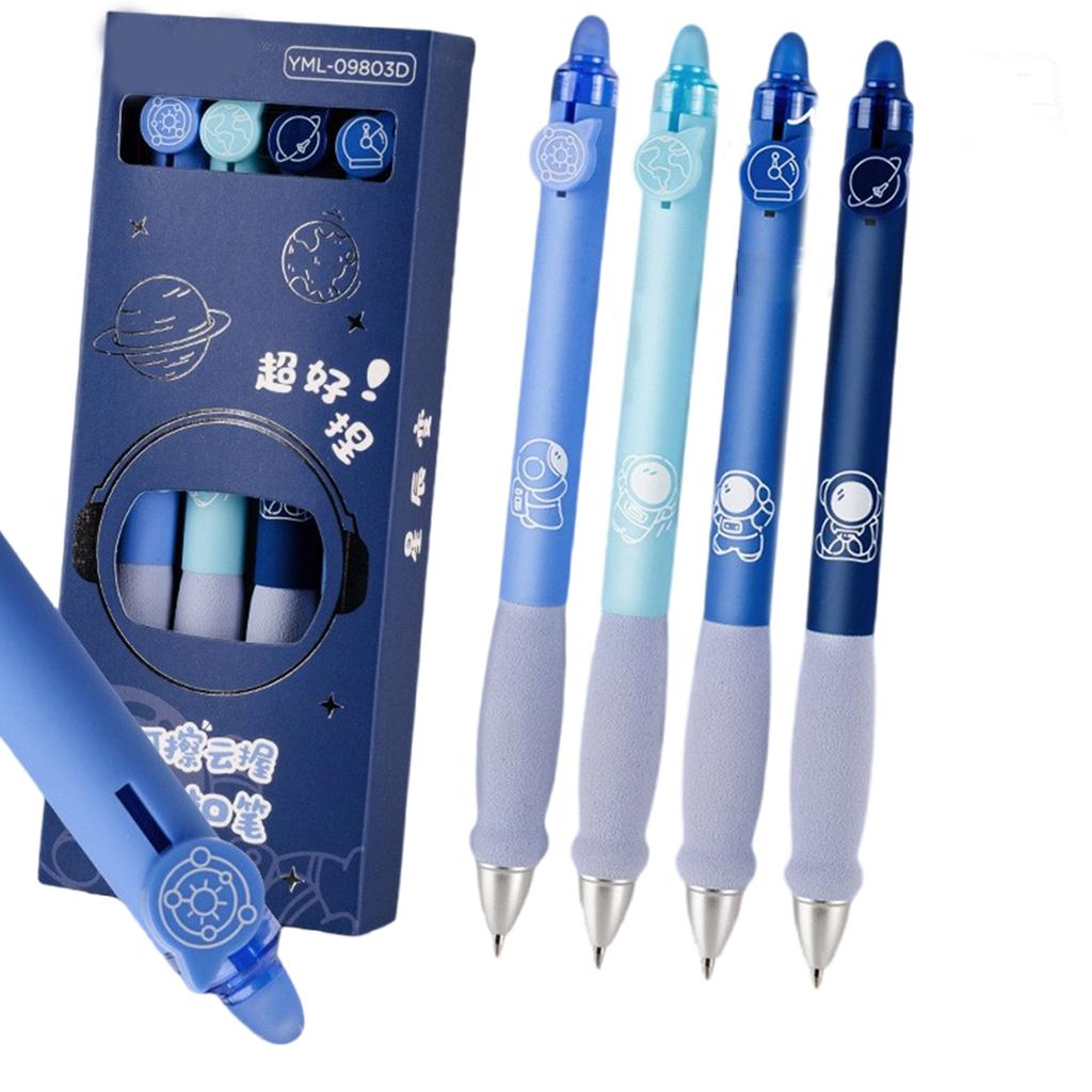 4 шт. мультяшная стираемая гелевая ручка выдвижная гелевая ручка удобная ручка для студенческого вознаграждения 0,5 мм наконечник гладкий для письма