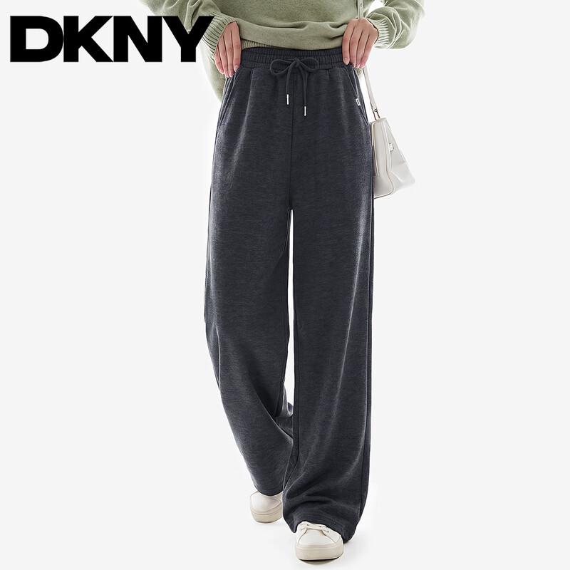 Женские повседневные брюки DKNY с флисовой подкладкой и широкими штанинами