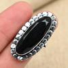 Довольно черный шпинель драгоценный камень ручной работы стерлингового серебра 925 пробы кольцо рождественский подарок