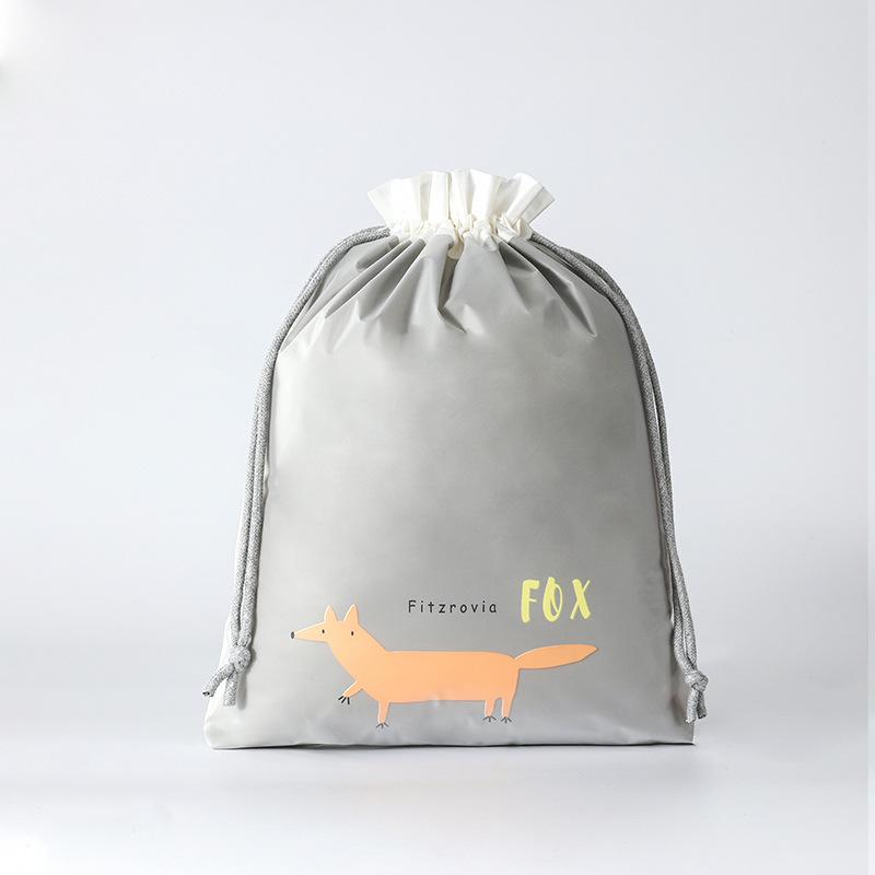 Double Cartoon Travel Shoes Storage Bag Dustproof Moisture-proof Mildew Large Capacity Drawstring Pocket Clothes Sorting Bag
