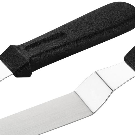 3Pcs Icing Spatula Set Stainless-Steel Offset Spatula Angled Cake Spatulas with Ergonomic Handle Easy To Clean Cake Spatulas Frosting Smoother