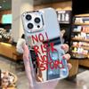 Крутой текст с личностью СЛОГАН БЕЗ РИСКА чехол для мобильного телефона iPhone16 чехол с зеркалом для макияжа Apple 17 горячая распродажа по внешней торговле