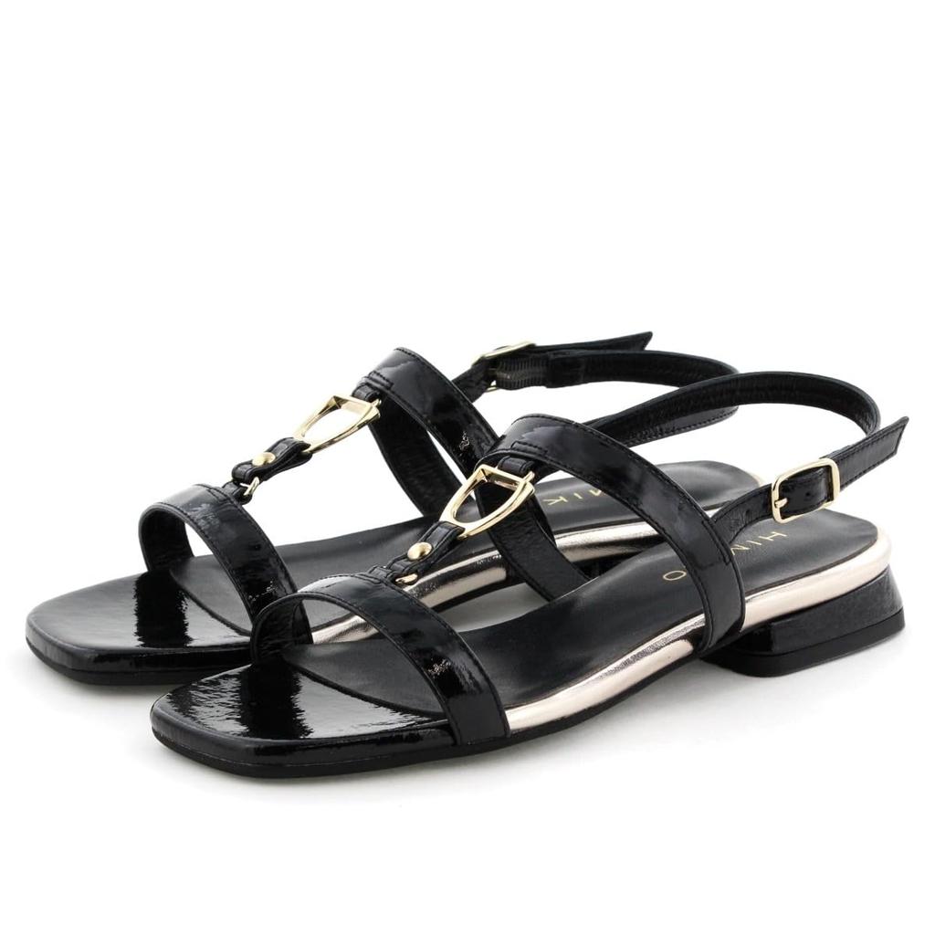 HIMIKO/Himiko/Gold Parts Flat Sandals/641228 Black 240