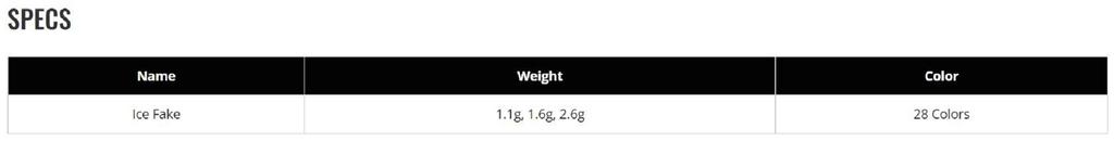 Valkein Spoon Ice Fake 2,6 грамма Тонущая приманка №14 (5739)