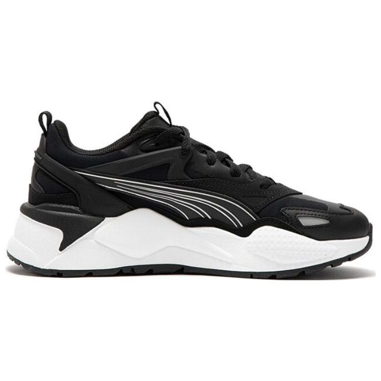Puma Rs-X Efekt Leather Comfortable Retro Low-Top Lifestyle Sneakers Unisex Sneakers Black Silver 390777-01