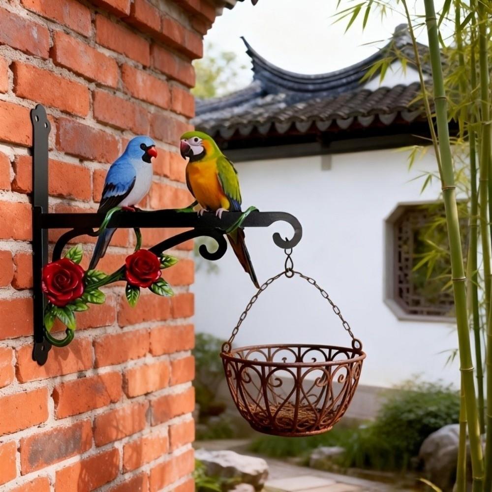Colorful Wall-mounted Hanger Rust-Proof Wall Hook Beautiful Metal Decorative Rack Garden Decor