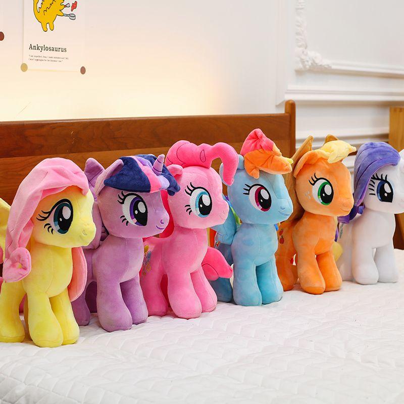New My Little Pony Plush Toys Twilight Sparkle Pinkie Pie Rarity Fluttershy Applejack Rainbow Dash Stuffed Doll Kid Xmas Gift