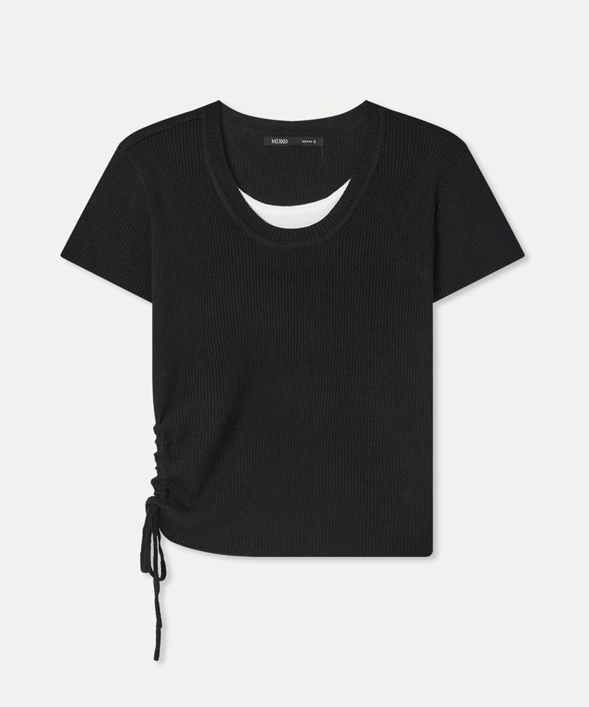 MIXXO Многослойный вязаный топ со шнуровкой по бокам Re Kaf78Qt_Miwkag51Qt