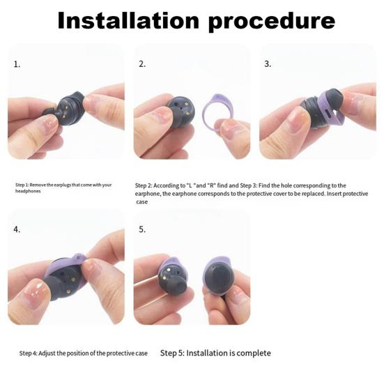 5 пар наушников-вкладышей, мягкие эластичные, износостойкие силиконовые сменные вкладыши, наконечники-крылья, Galaxy Buds FE 2023