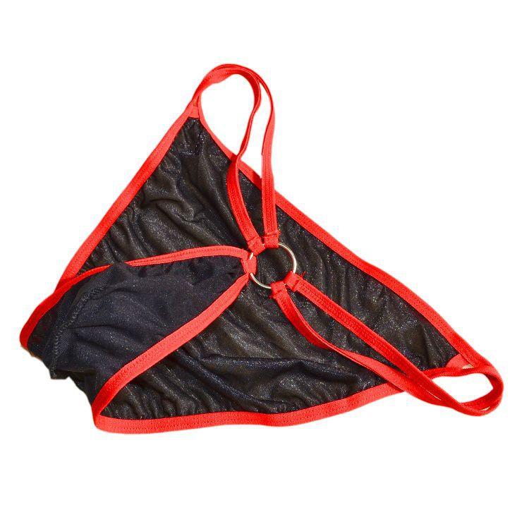 Сетчатое мужское нижнее белье, трусики, прозрачные стринги для геев