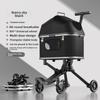 Magnesium Alloy Pet Stroller Ultra Lightweight Foldable Dog Cat Carrier Portable Travel Pushchair for Teddy Outdoor Walking Cart