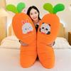 Cartoon Carrot Panda Bed Pillow Soft Plush Toys Material For Children Aid Sleep