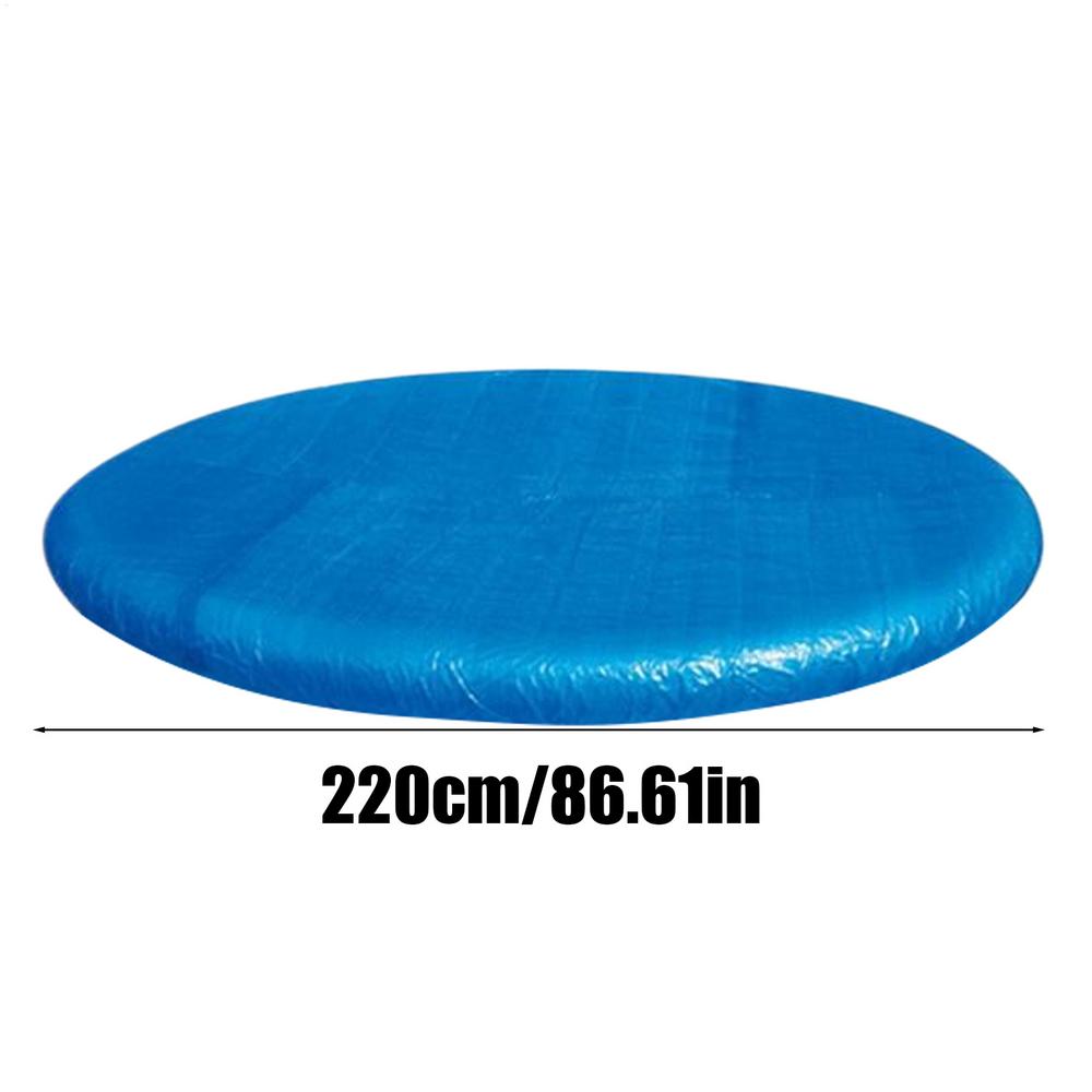 Round Pool Cover Dust Pool Cover for Pool Windproof Hot Tub Protective Tool With Drawstring for Outdoor Yard Home