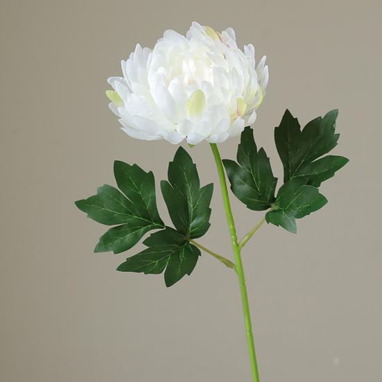 2 Pcs Artificial Chrysanthemum Stems Realistic Fake Chrysanthemum Faux Flower with Flexible Stem for Floral Arrangement Table Centerpiece